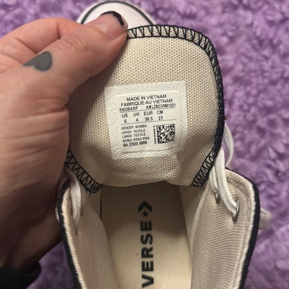 Converse Black Platform High Tops size 6 - Picture 6 of 6